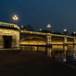 Beleuchtung historische Lombardsbrücke Hamburg