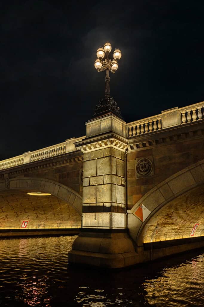 Beleuchtung historische Lombardsbrücke Hamburg